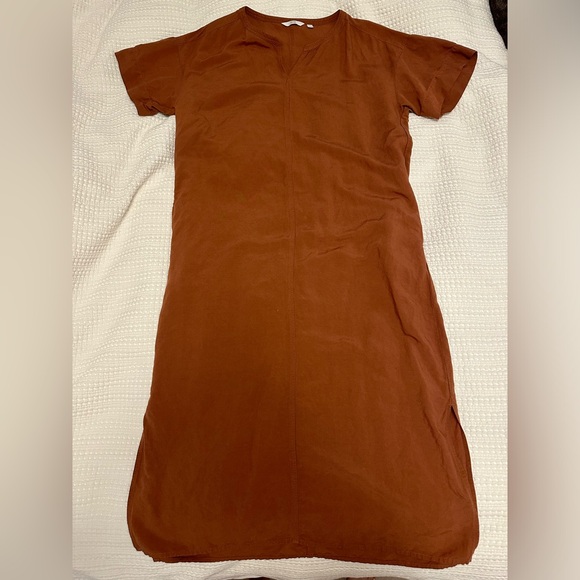 Uniqlo Linen Blend Kaftan Dress, Terracotta (S) - Picture 1 of 3